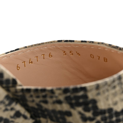 Gucci Calfskin Snakeskin Print Horsebit 40/135mm Platform Sandals 35.5 Beige Avana 9 of 10