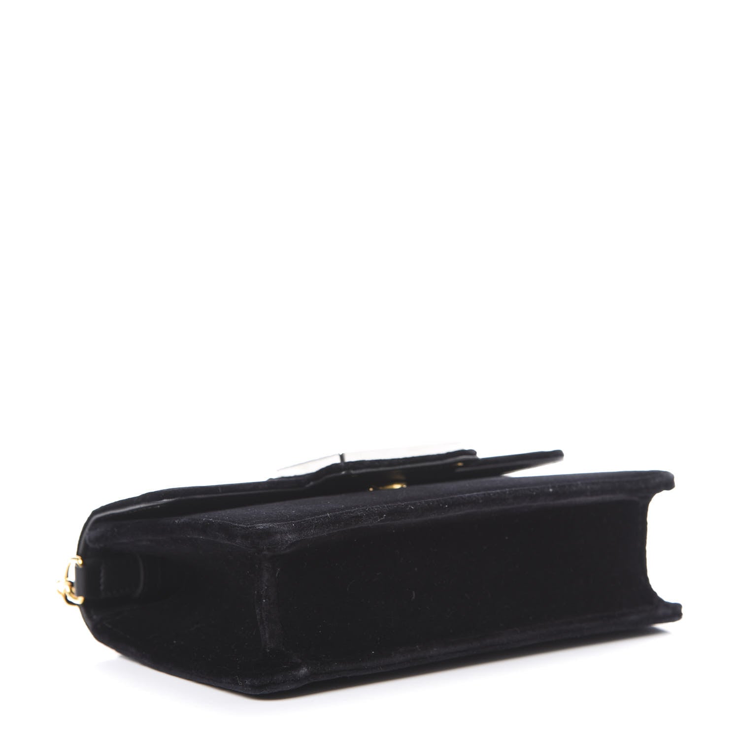 Gucci Velvet Crystal Square G Shoulder Bag Black 3 of 9