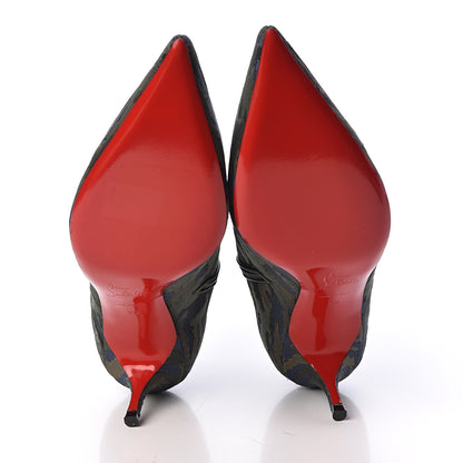 Christian Louboutin Jacquard Camoloubi So Kate Booty 55 Ankle Boots 39 Vosges 6 of 9