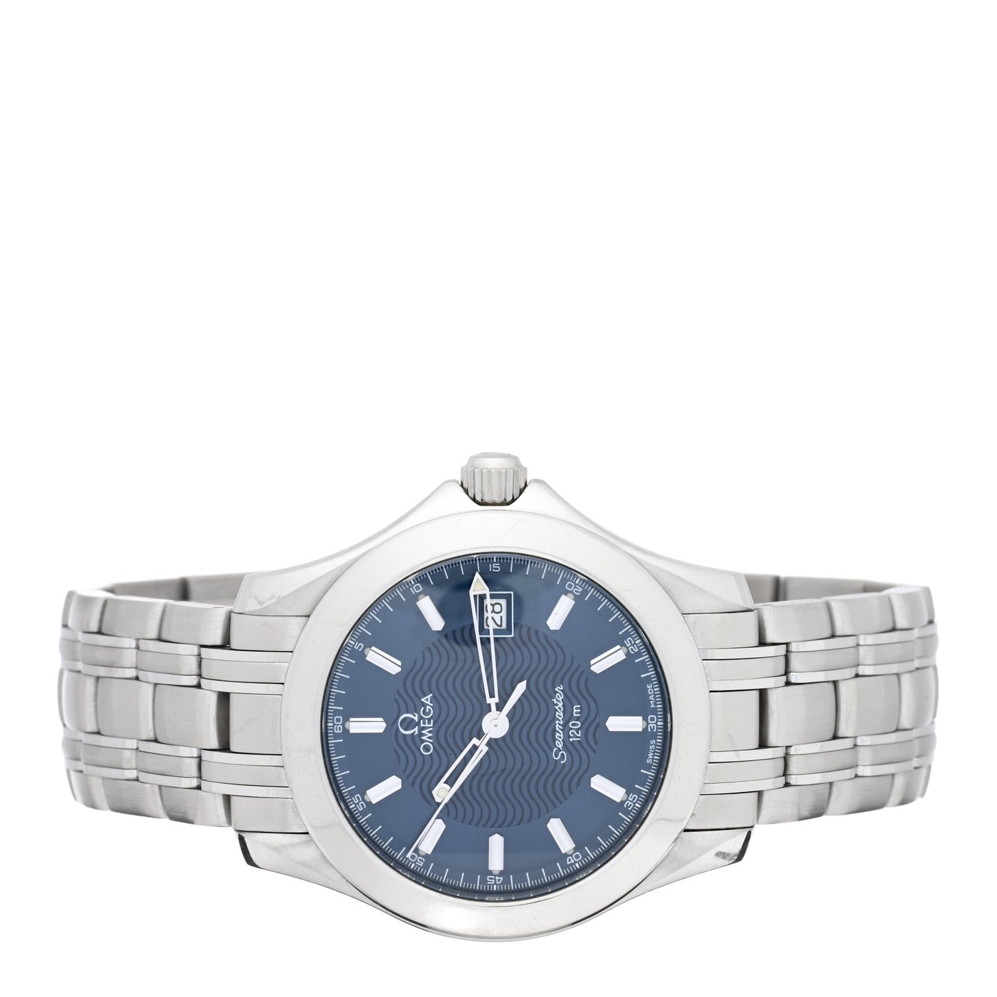 Stainless Steel 36mm Seamaster 120M Quartz Watch Blue 2511.81