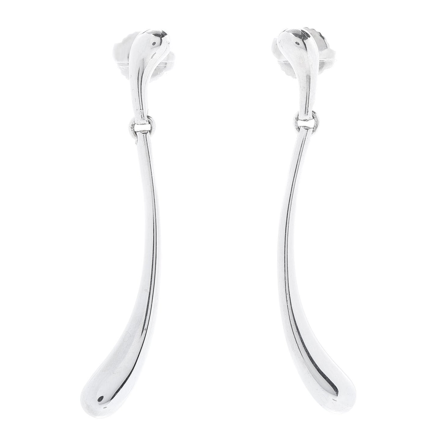 Sterling Silver Elsa Peretti Teardrop Link Earrings