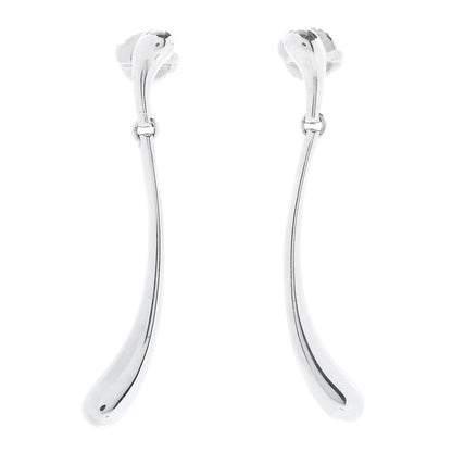 Tiffany Sterling Silver Elsa Peretti Teardrop Link Earrings 1 of 5