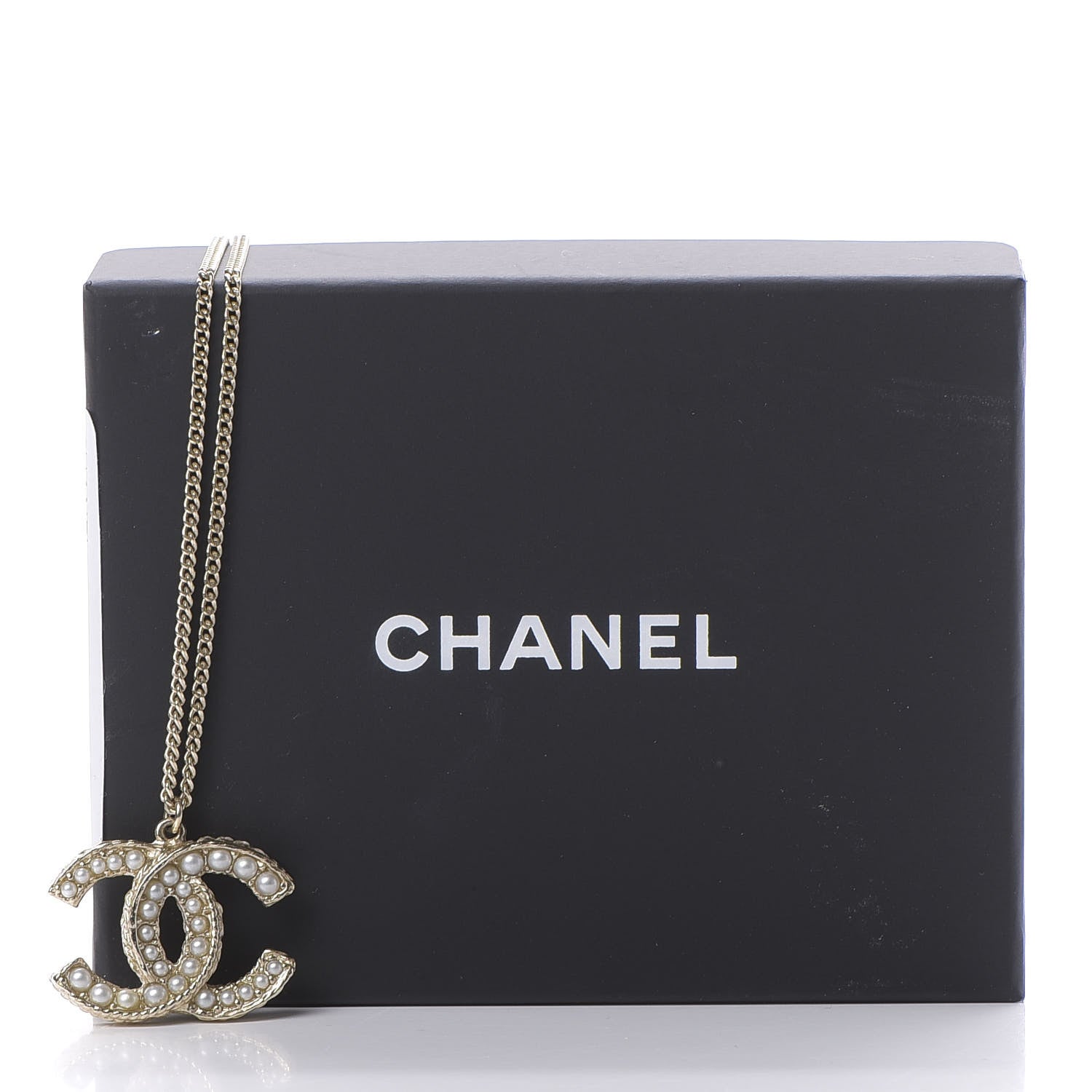 Chanel Pearl CC Pendant Necklace Gold 5 of 5