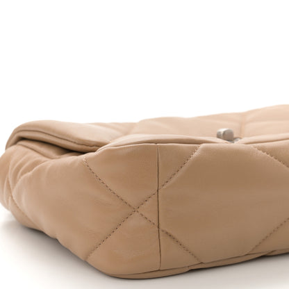 Chanel Lambskin Quilted Medium Chanel 19 Flap Dark Beige 9 of 10