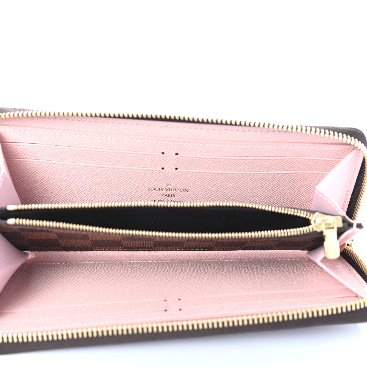 Louis Vuitton Damier Ebene Clemence Wallet Rose Ballerine 5 of 6