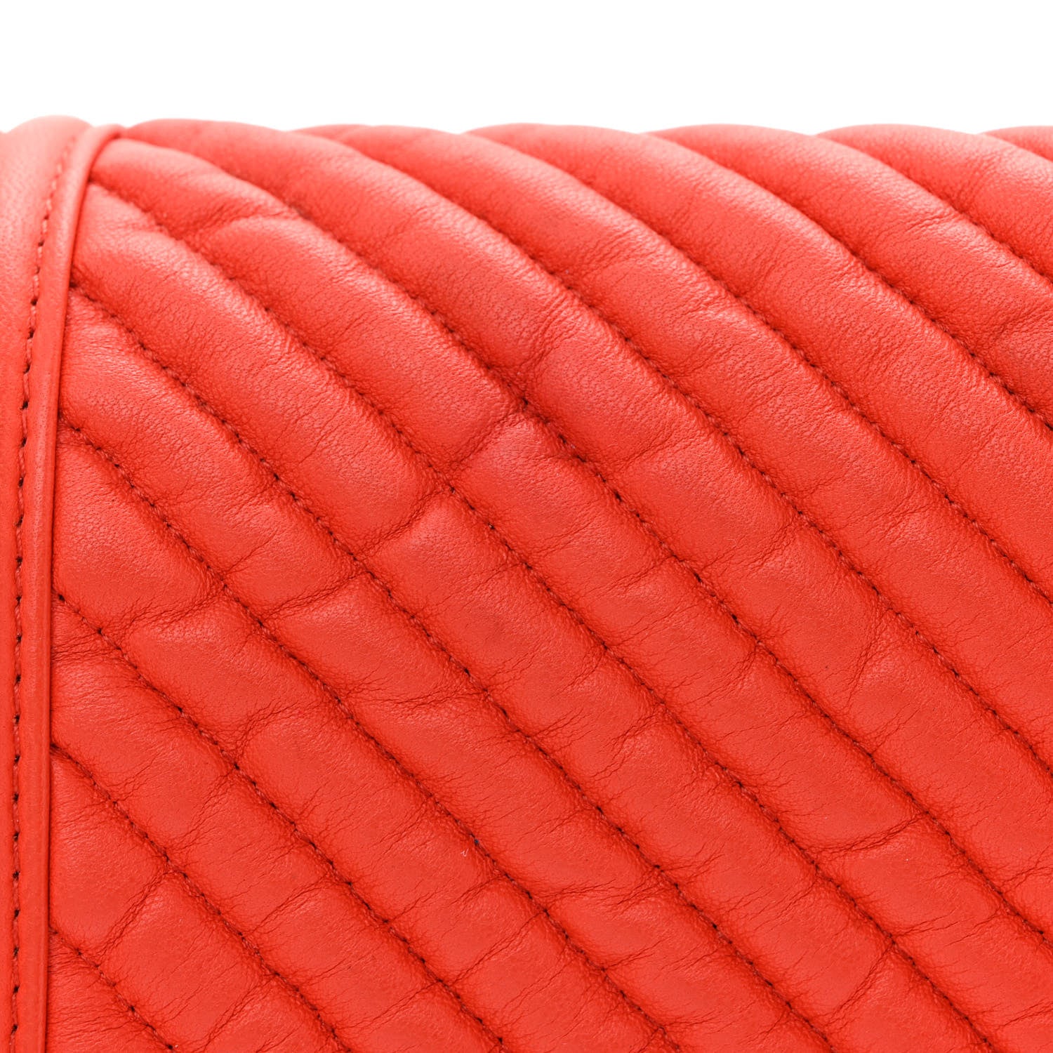 Chanel Wrinkled Lambskin Chevron Quilted Medium Boy Flap Orange 13 of 18
