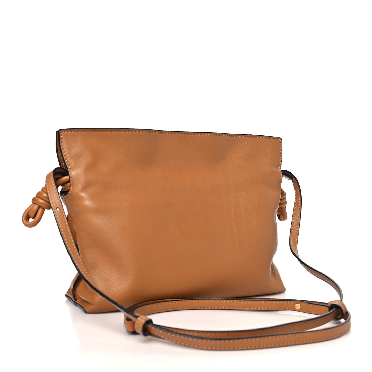 Nappa Flamenco Mini Knot Clutch Warm Desert