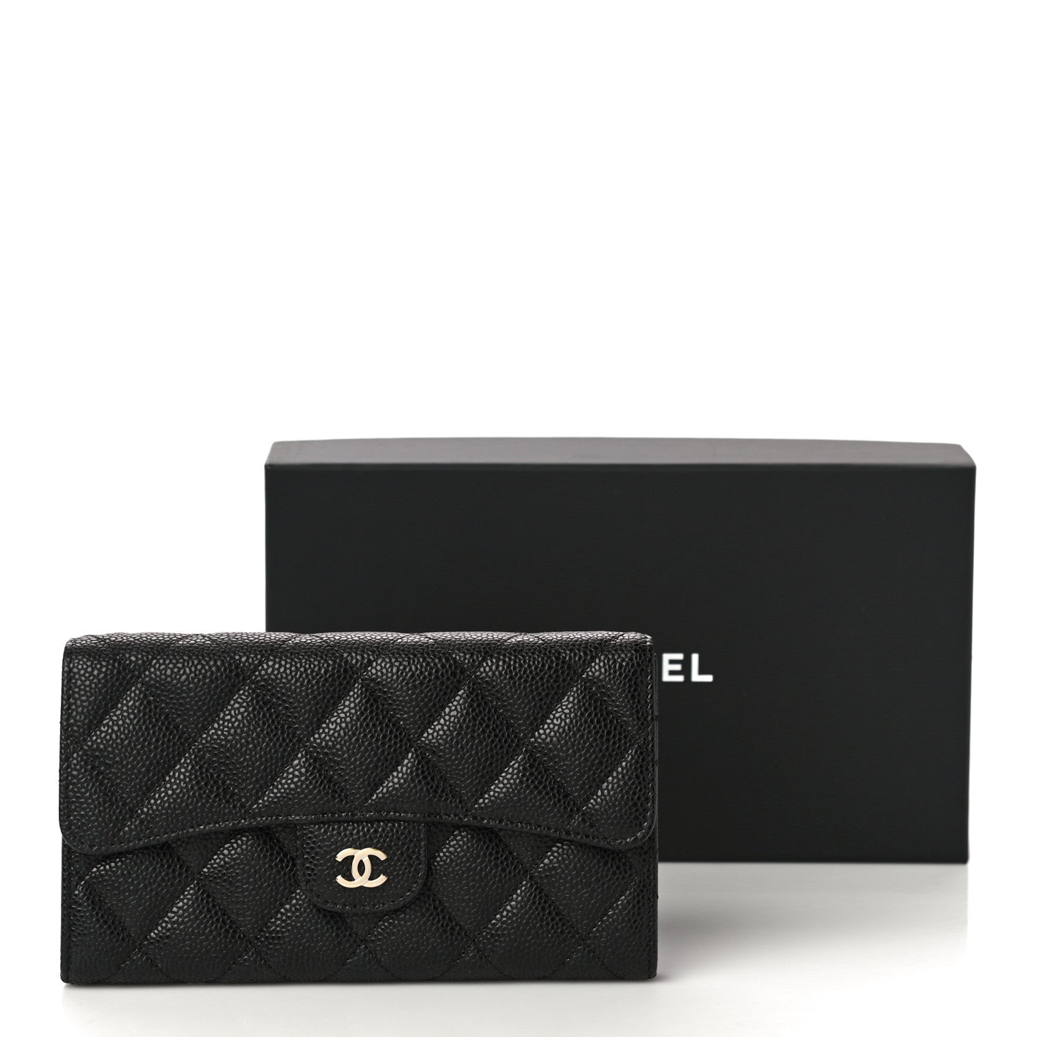 Chanel Caviar Quilted Large Flap Wallet Black 12 of 12