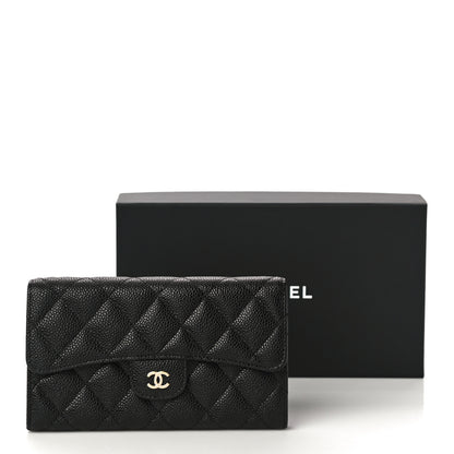 Chanel Caviar Quilted Large Flap Wallet Black 12 of 12