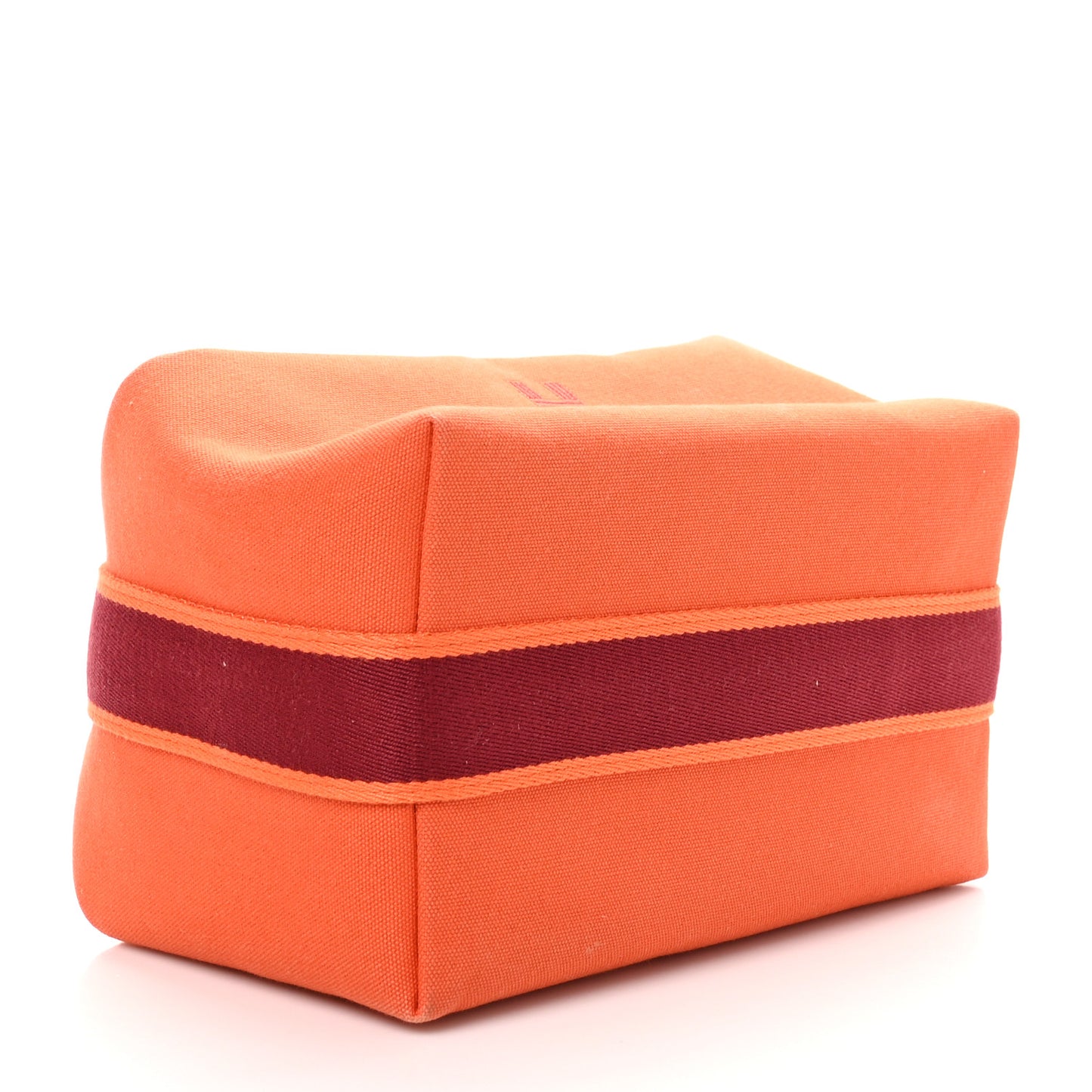 Canvas Large Bride-A-Brac Pouch Orange Feu Burgundy