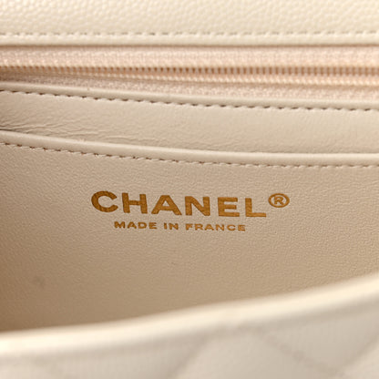 Chanel Caviar Quilted Mini Rectangular Flap White 7 of 13