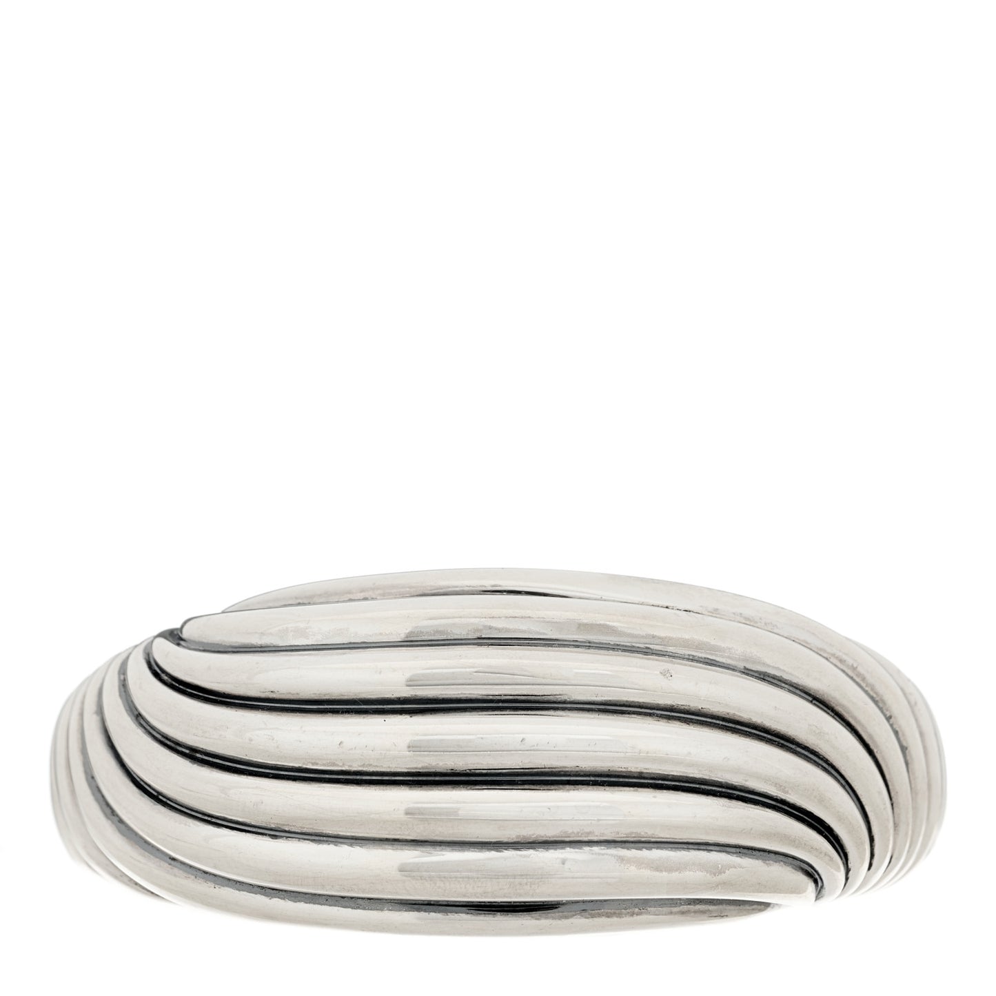 Sterling Silver 27mm Sculpted Cable Cuff Bracelet