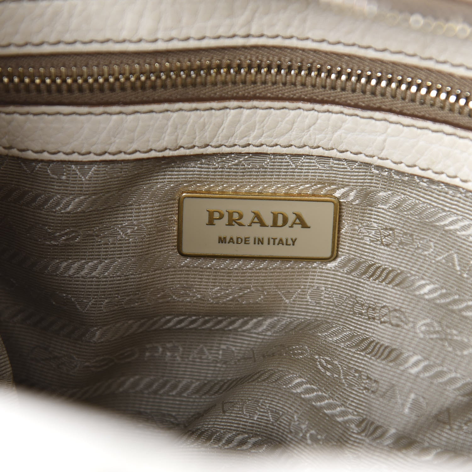 Prada Vitello Daino Shoulder Bag Talco 9 of 16