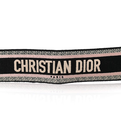 Christian Dior Canvas Embroidered Shoulder Strap Rose Multicolor 6 of 6