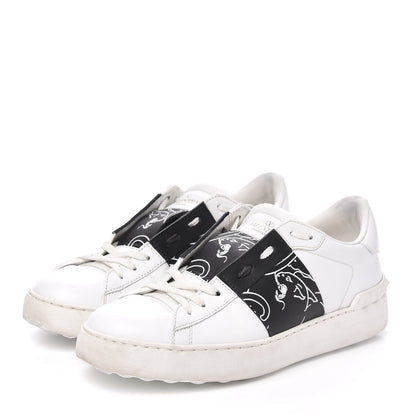 Valentino Garavani Calfskin Panther Womens Rockstud Open Sneakers 39 White 3 of 9