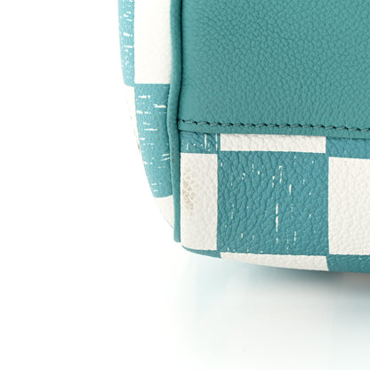 Louis Vuitton Calfskin Damier Keepall Bandouliere 45 Teal 9 of 11
