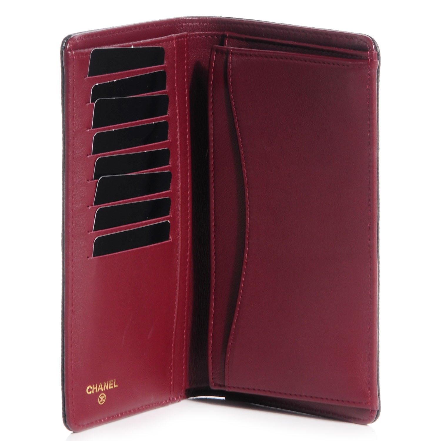 Chanel Caviar Quilted Yen Wallet Black 5 of 9