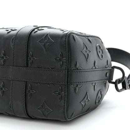 Louis Vuitton Monogram Seal City Keepall Black 9 of 9