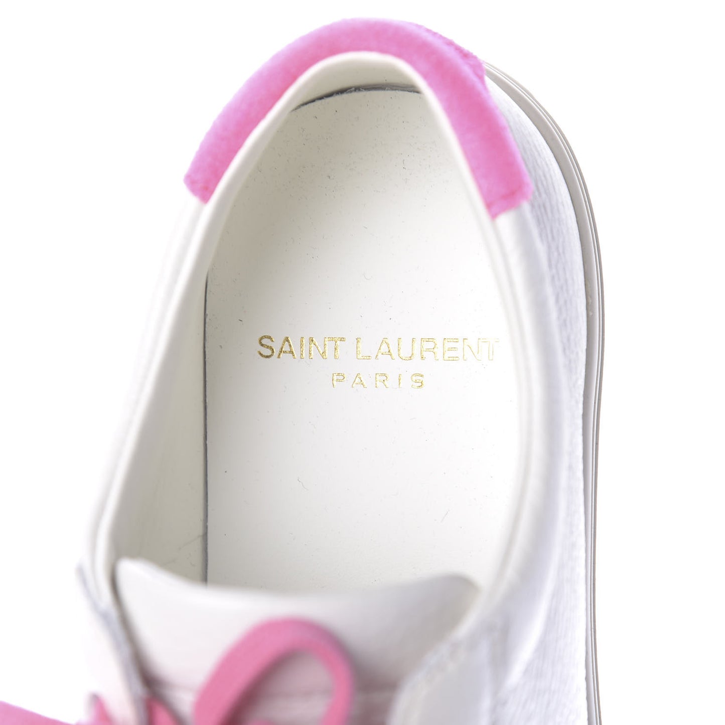 Grained Calfskin Andy Low Top Sneakers 35 White Pink