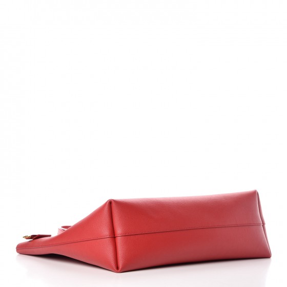 Saint Laurent Calfskin Large Shopping Tote Red 5 of 10