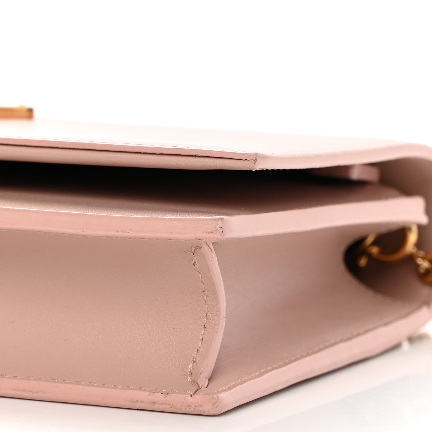 Smooth Calfskin Classic Monogram Kate Tassel Chain Wallet Marble Pink