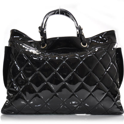 Chanel Vinyl Quilted Paris Biarritz XL Tote Black 1 of 9