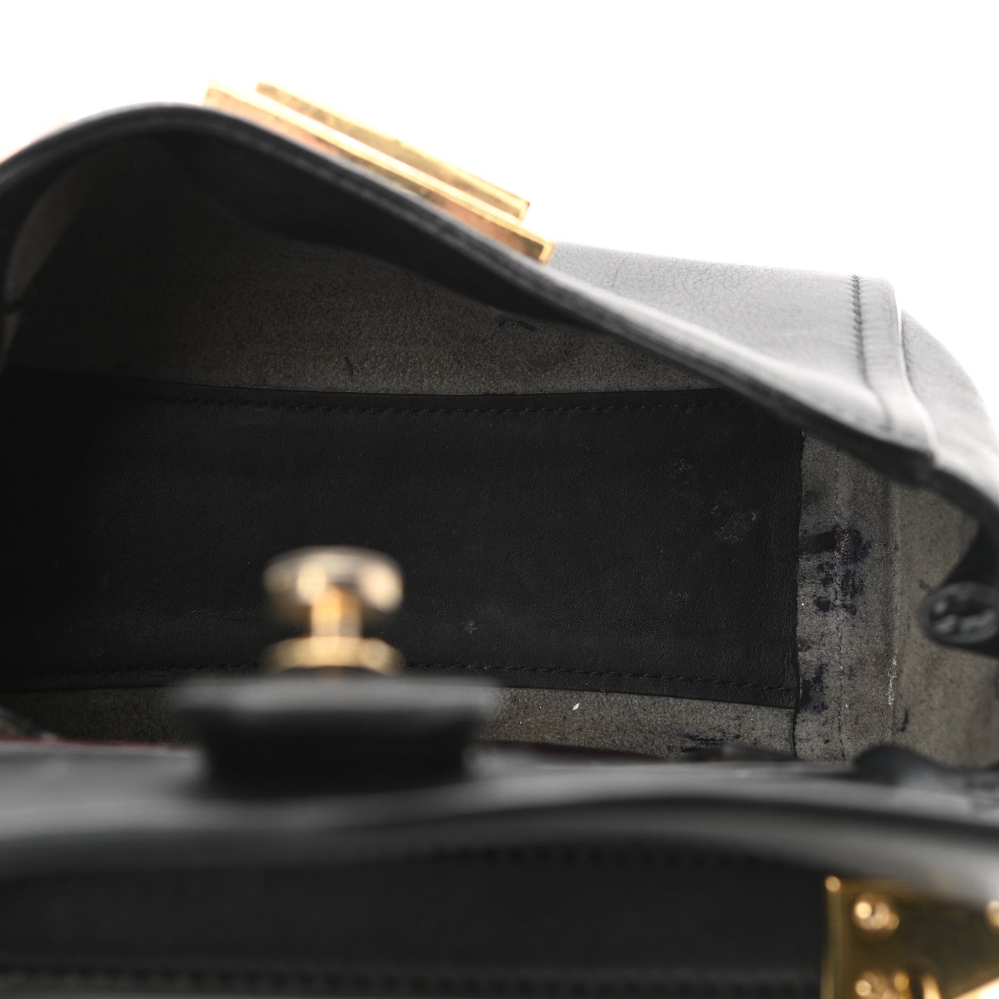 Calfskin Mini Mystic Shoulder Bag Black