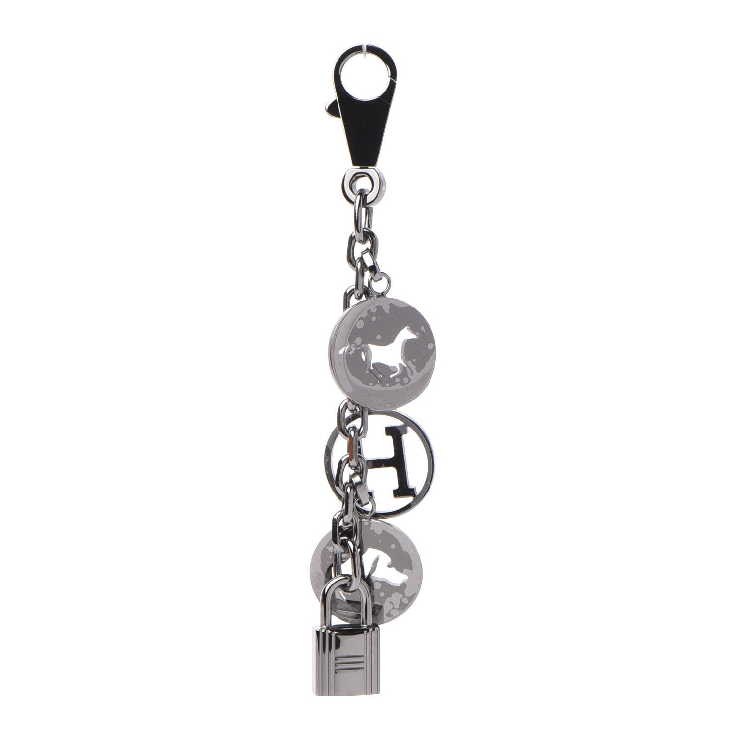 Hermes Palladium Breloque Bag Charm 1 of 5
