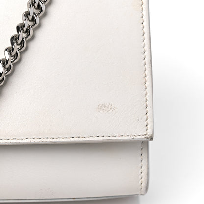 Saint Laurent Smooth Calfskin Medium Classic Monogram Kate Tassel Satchel White 20 of 21