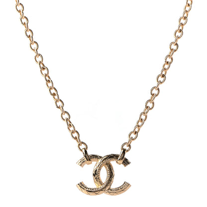 Chanel Metal Quilted CC Necklace Gold 1 of 5