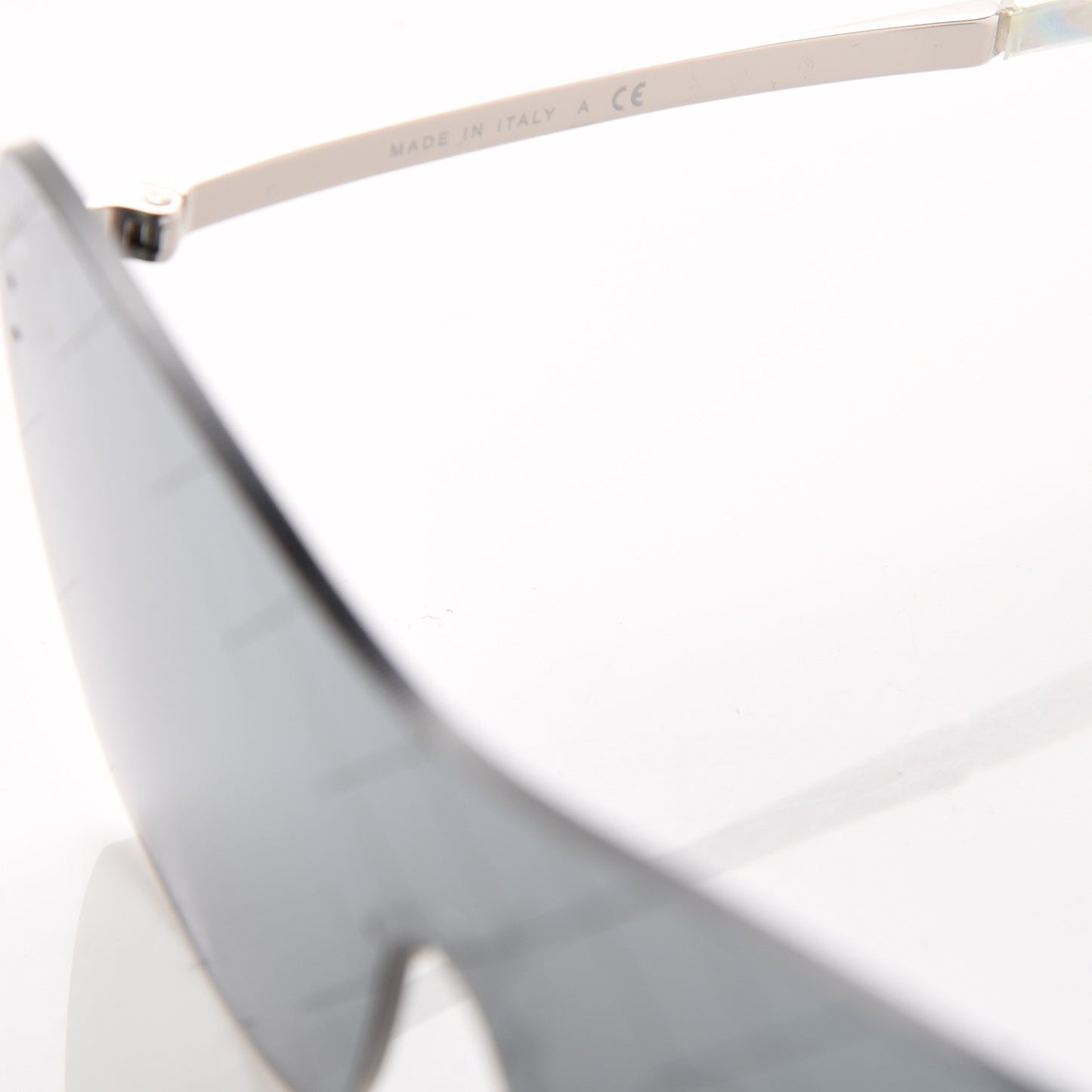 Shield Runway Sunglasses 4215 Silver Blue Mirror