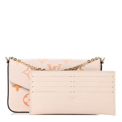 Louis Vuitton Empreinte Monogram Giant By The Pool Felicie Pochette Chain Wallet Cream Saffron 1 of 13