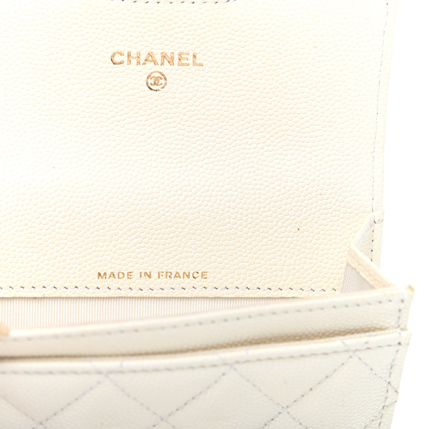 Chanel Caviar Quilted Flap Card Holder White 7 of 8