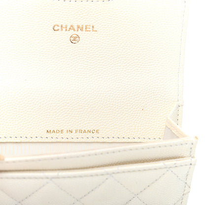 Chanel Caviar Quilted Flap Card Holder White 7 of 8