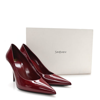 Saint Laurent Vernice Seta Soft Norma 90 Pumps 39 Grenat 10 of 10
