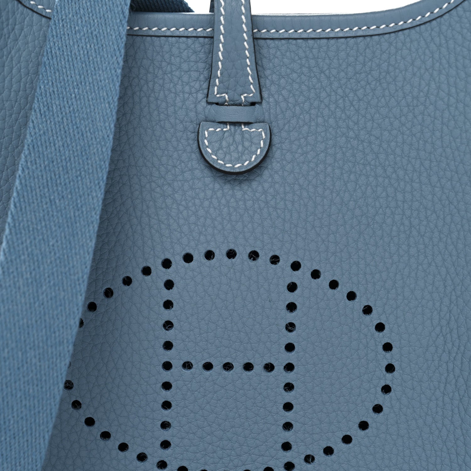 Hermes Taurillon Clemence Evelyne TPM New Blue Jean 8 of 11