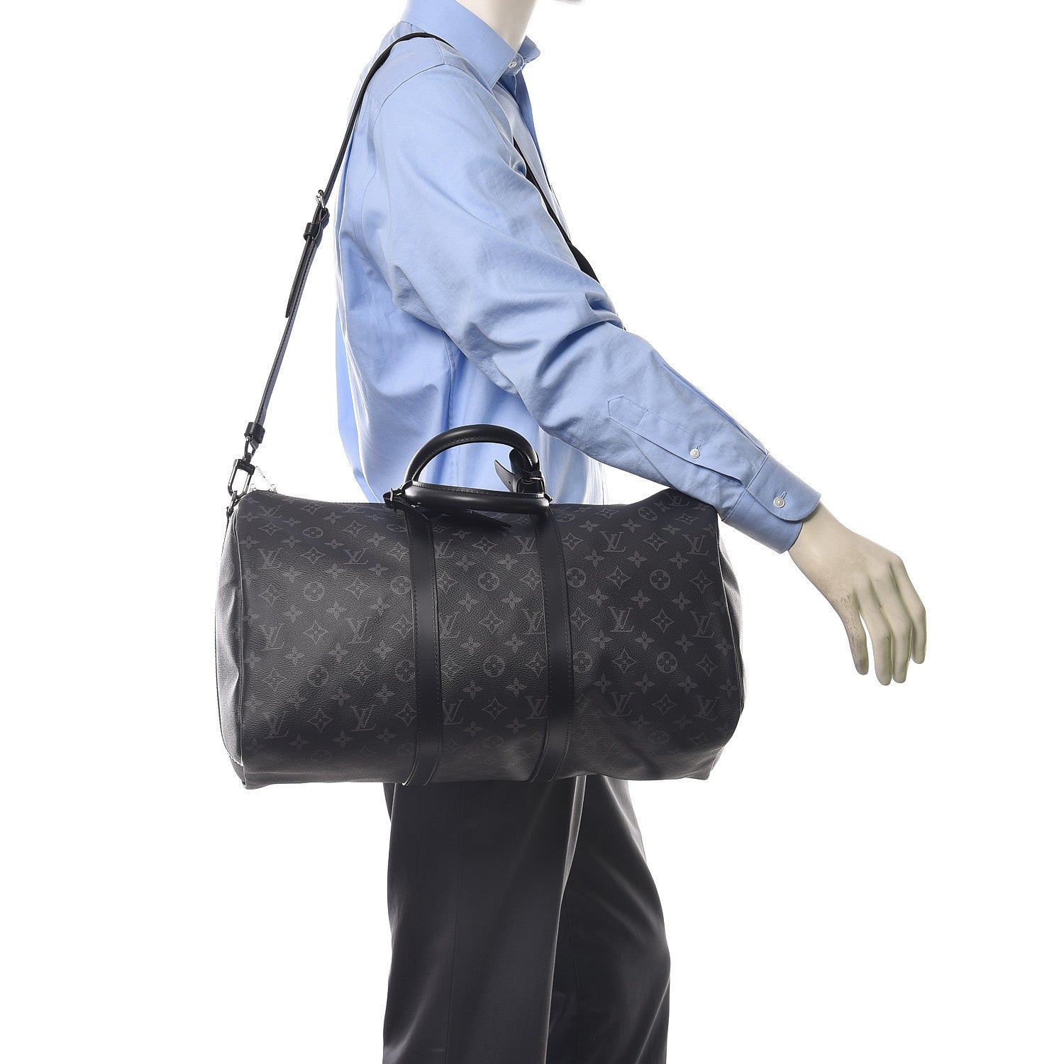 Louis Vuitton Monogram Eclipse Keepall Bandouliere 45 2 of 9