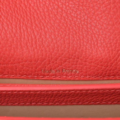 Delvaux Crispy Calfskin Mini Le Mutin Saddle Bag Coral 6 of 6