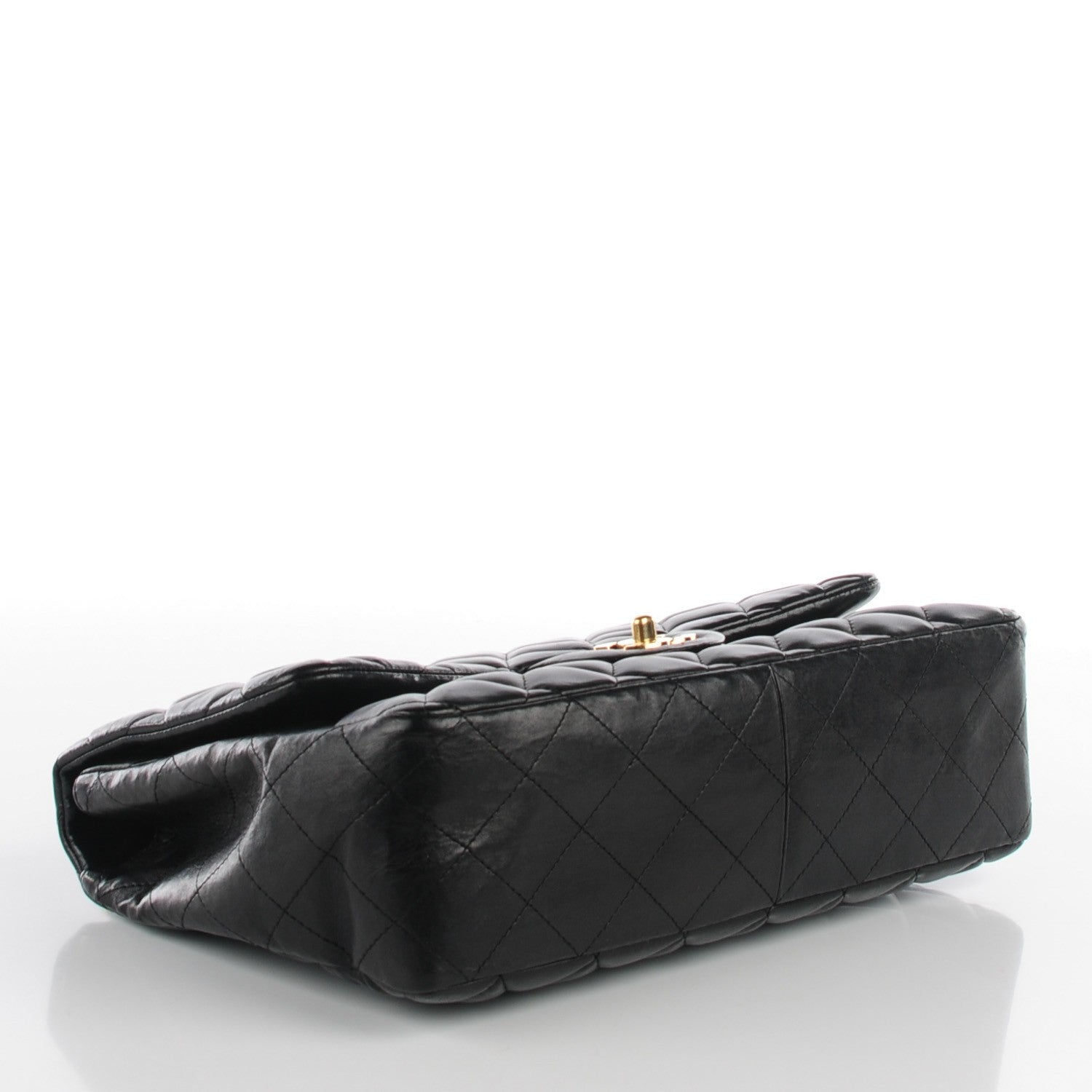 Chanel Lambskin Quilted Jumbo Single Flap Black 4 of 9