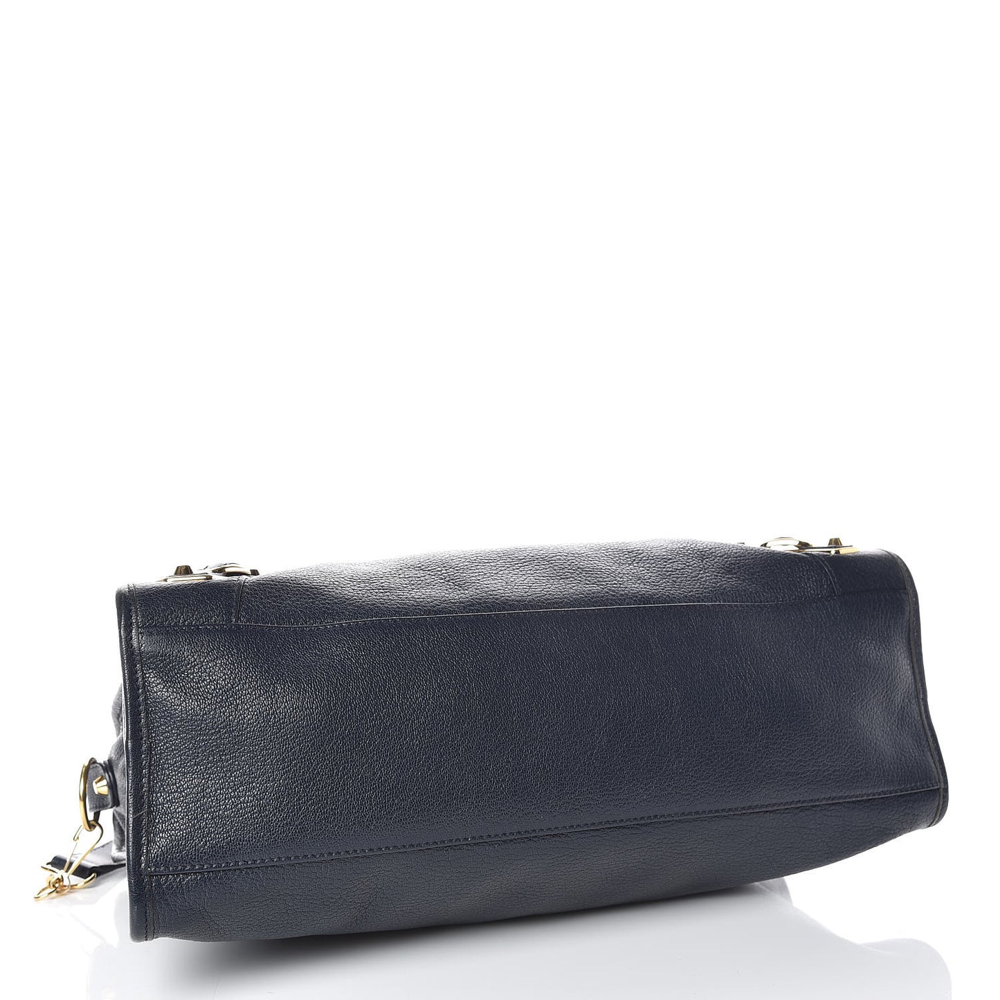 Chevre Gold Metallic Edge Hardware City Bleu Nuit Dark Sea