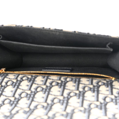 Christian Dior Oblique 30 Montaigne Flap Bag Blue 5 of 19