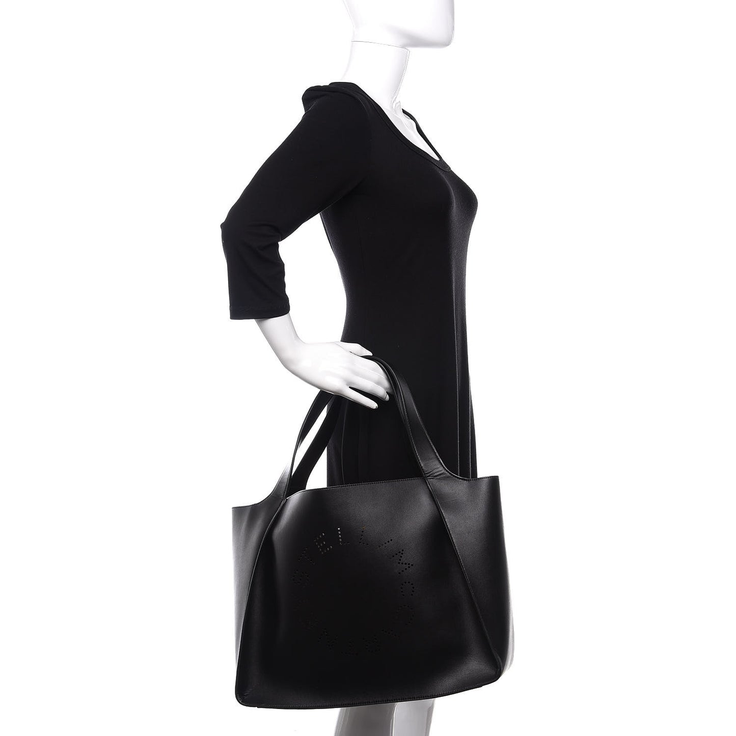 Eco Alter Nappa East West Perforated Tote Black