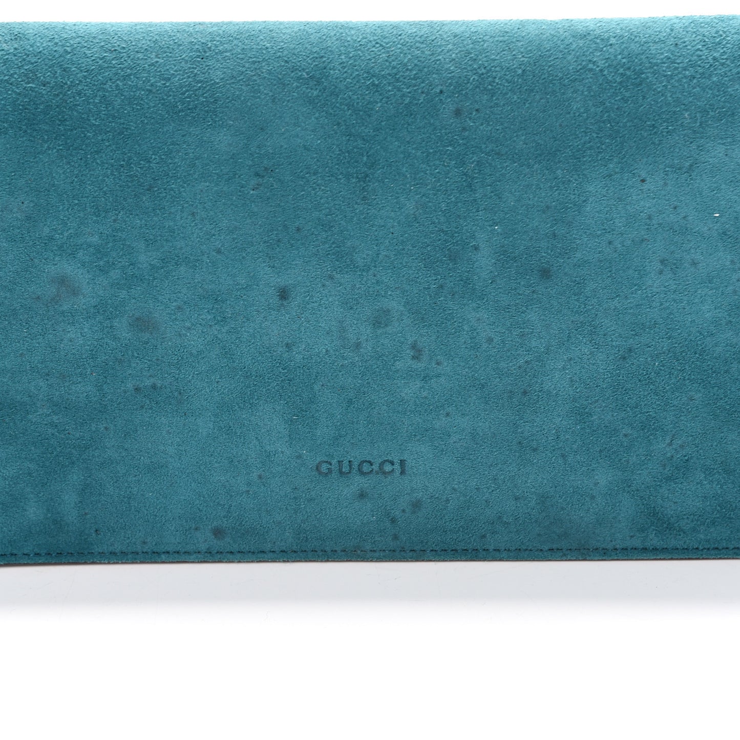 Suede Crystal Broadway Clutch Teal Green