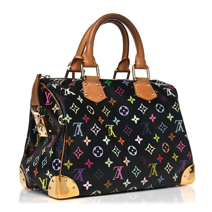 Louis Vuitton Monogram Multicolor Speedy 30 Black 3 of 16