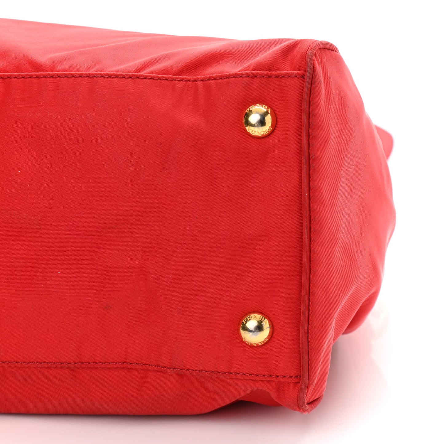 Tessuto Nylon Saffiano Shoulder Bag Rosso
