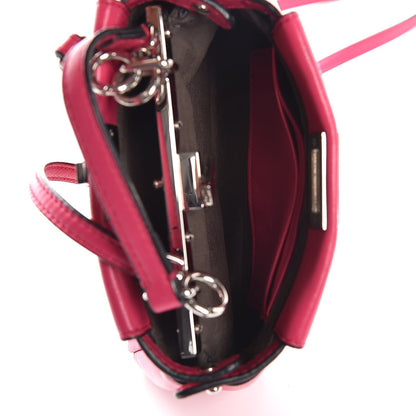 Fendi Shiny Nappa Micro Peekaboo Iconic Satchel Fuxia 5 of 15