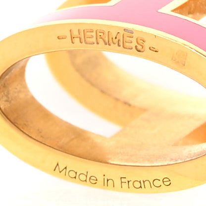 Hermes Lacquered Gold Pop H Pendant Rose Indien 3 of 3
