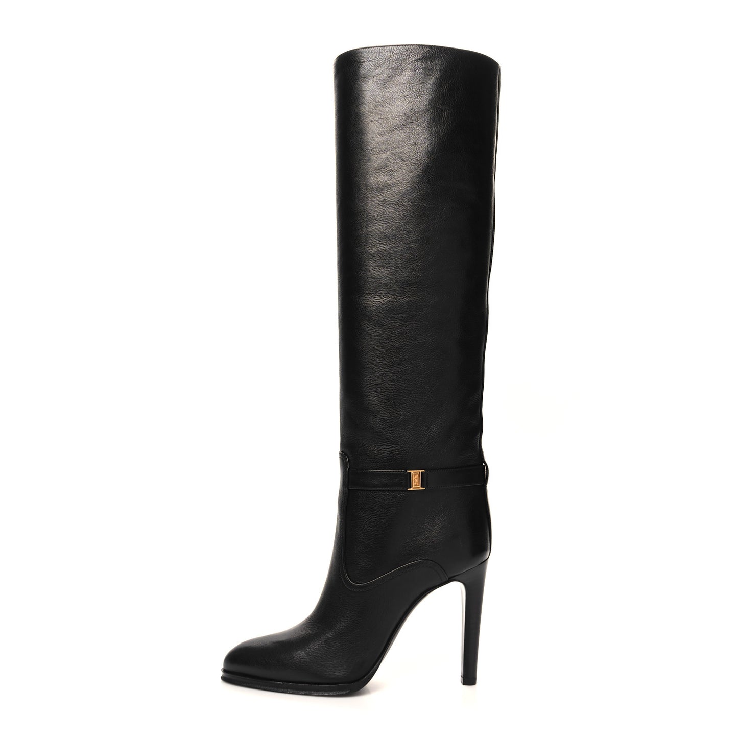 Grained Calfskin Diane 100 Boots 37.5 Black