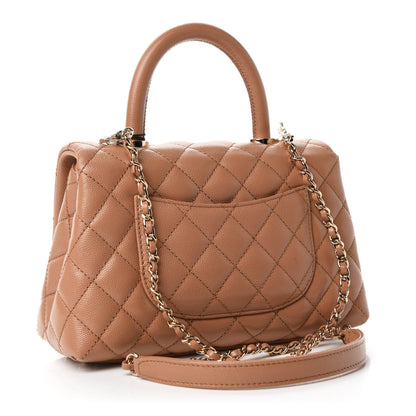 Chanel Caviar Quilted Mini Coco Handle Flap Brown 3 of 11