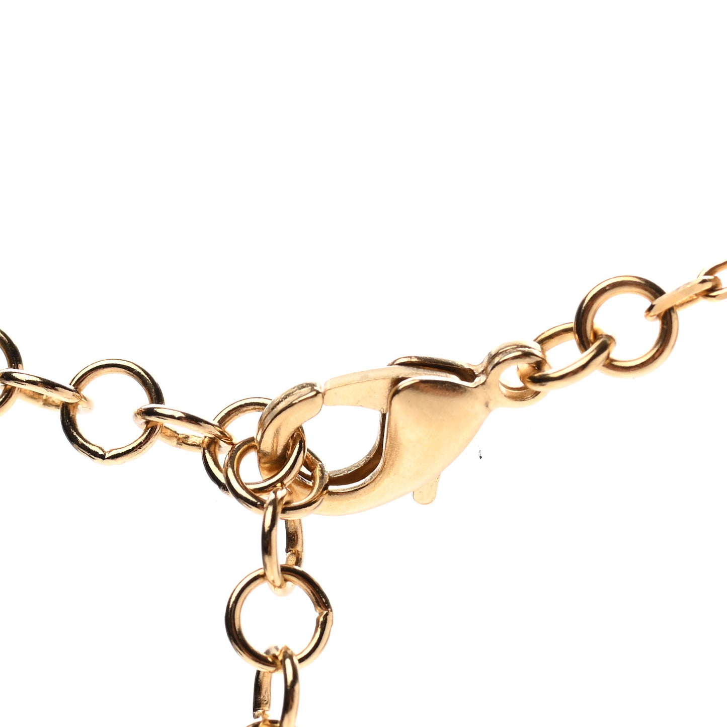 Crystal CC Chain Short Necklace Gold